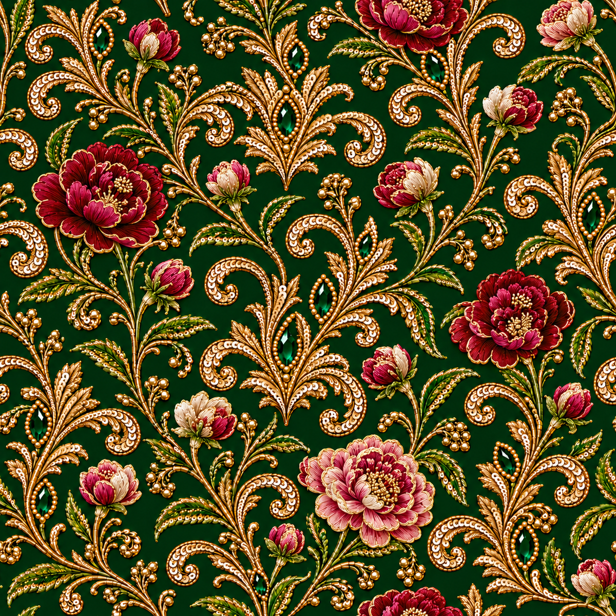 Golden Emerald Opulence