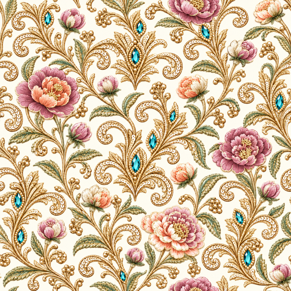 Golden Turquoise Opulence
