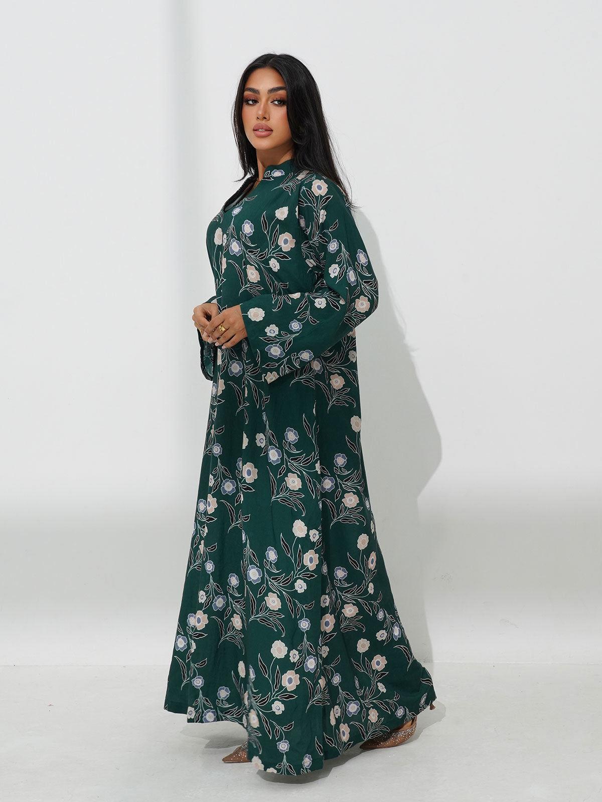 Floral Dark Green